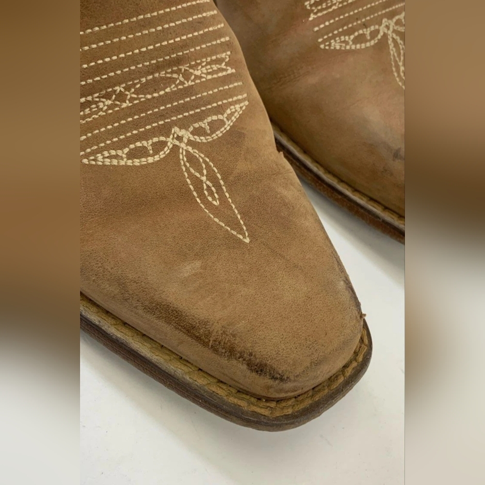 Durango Beige and Brown Patriotic Flag Cowboy Cowgirl Western Boots Women 6.5 - Picture 7 of 8